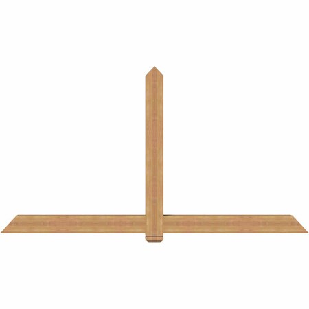 Ekena Millwork Eugene Smooth Timber Gable Bracket, Western Red Cedar, 96"W x 52"H x 5 1/2"D x 5 1/2"F, 13/12 Pitch GBW096X52X0606EUG00SWR